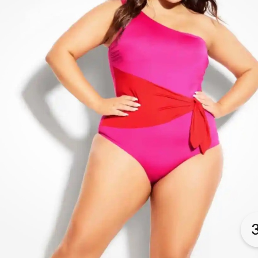 NWT City Chic swim Capri one piece swimsuit swimwear size XL